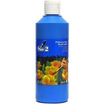 Sio2 - Pintura acrílica, 250 ml, color azul cyan