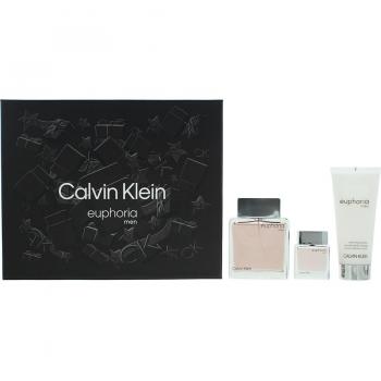 Estuche Calvin Klein Euphoria Men: Eau de Toilette 100ml + Bálsamo Aftershave 100ml + Eau de Toilette Miniatura 15ml