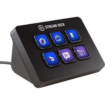 Elgato Stream Deck Mini – Controlador compacto de estudio, 6 teclas macro, activa acciones en apps y software como OBS, Twitch, ​YouTube y otros, funciona en Mac y PC