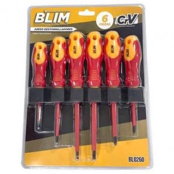 Blim Set de 6 Destornilladores Aislados - 1000V - Incluye Soporte