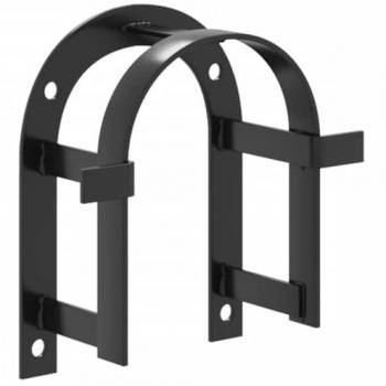Soporte de Bridas de Pared de Hierro Negro - Perchero, Perchas, Gancho y Estante