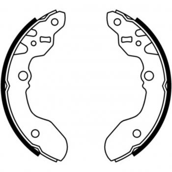 Juego de zapatas de freno ABE C08015ABE - Zapatas de freno, compatibles con varios modelos de vehículos, fabricadas en materiales de alta calidad para un rendimiento óptimo, incluyen todos los componentes necesarios para la instalación