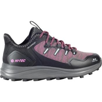 Zapatillas de Senderismo Impermeables para Mujer Hi-Tec Trek WP en Negro y Fucsia