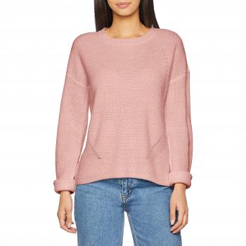 PIECES Pcmarie LS O-Neck Knit Noos, suéter para Mujer, Rosa