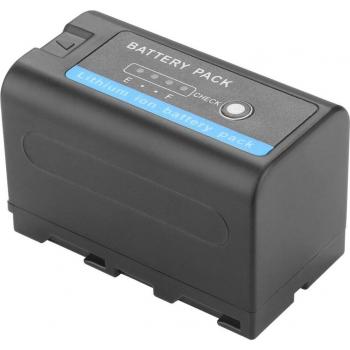 Batería NP-F750 de 7,4 V y 6200mAh + Cargador USB LED para Sony NP-F970 F960 F550 F570 QM91D CCD-RV100 TRU47E