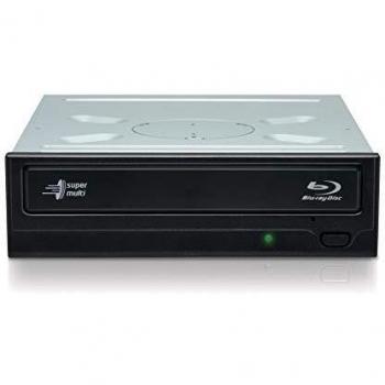 Hitachi-LG BH16 Internal Blu-Ray Drive, BD BD-R BDXL DVD-RW CD-RW ROM Player/Writer for Desktop PC, Windows 10 Compatible, 16x Write Speed, Software Included - Black