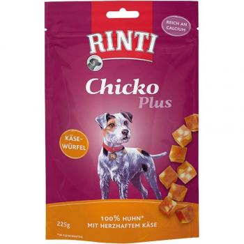 RINTI Chicko Plus Cheese Cubes Dog Treats - 3 x 225 g Value Pack