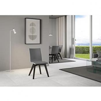 Silla Trudy con Patas Antracita y Cojín Gris 11
