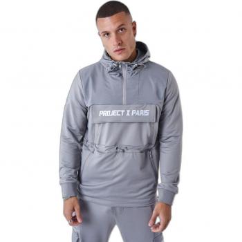 Project X Paris Windbreaker Style Hoodie - Light Grey, Size M