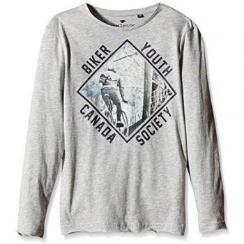 Tom Tailor biker youth longsleeve/510-Camiseta manga larga Niños,, Grau