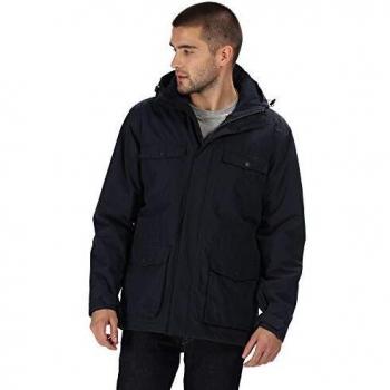 Regatta Phyllon - Parka impermeable con múltiples bolsillos y aislamiento térmico para hombre, Hombre, Chaqueta aislante impermeable., RMP264 54060, azul marino, M