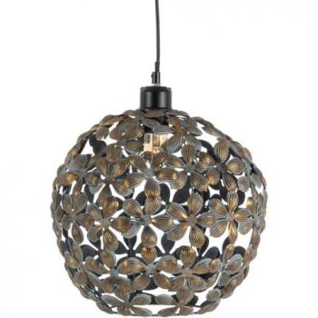 Lámpara de Techo Dorada de Hierro con Pantalla Floral Ø 31 x 34 cm - 220-240 V