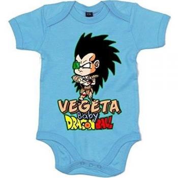 Body bebé Dragon Ball baby Vegeta - Celeste, 12-18 meses