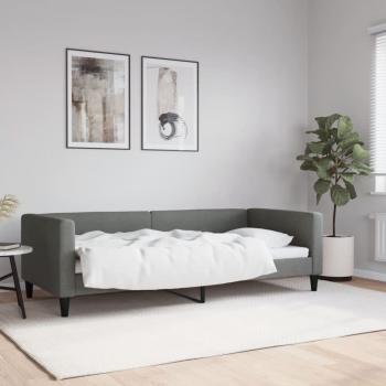 Sofá Cama Gris Oscuro 90x200 cm en Tela