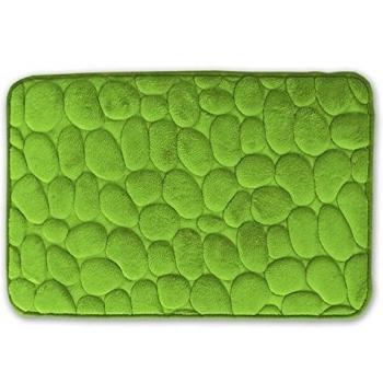 Secaneta Alfombra DE BAÑO Piedras - Verde, 040x060 cm.