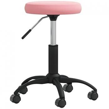 Silla de comedor de terciopelo rosa