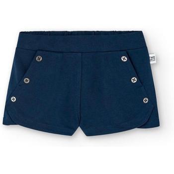 Short felpa elástica de niña con botones decorativos - Boboli 438106 MARINO
