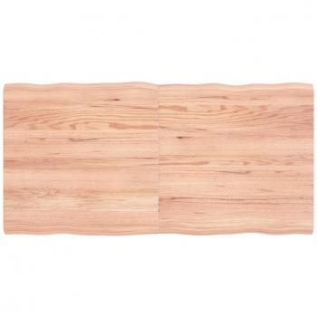 vidaXL Table Top Light Brown 120x60x(2-4)cm Treated Solid Wood Live Edge