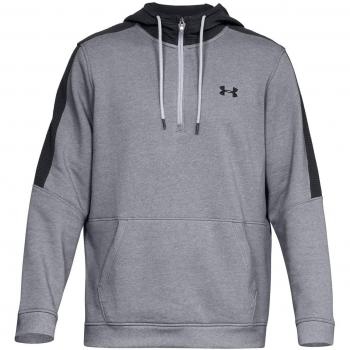 Under Armour Microthread Fleece 1/2 Zip Parte Superior del Calentamiento, Hombre, Gris, LG