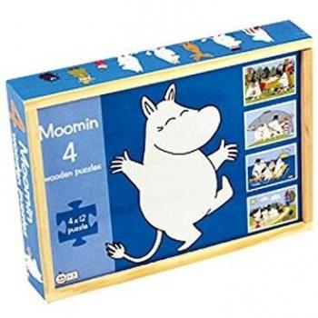Barbo Toys Moomins - 12 Piezas de Juguete y 4 Rompecabezas de Madera