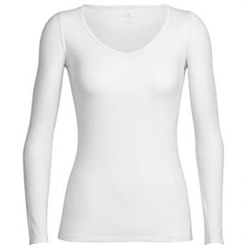 Icebreaker Siren LS Sweetheart Camiseta, Mujer, Blanco