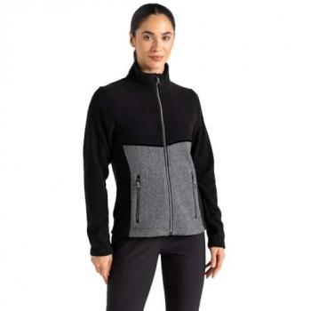 Dare2b Women's Thriving Full Zip Fleece Jacket - Black, Size 14