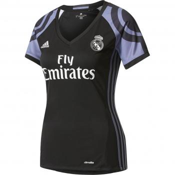 adidas 3 Jsy W Camiseta 3ª Equipación Real Madrid Cf 2015/2016, Mujer, Negro / Morado, L