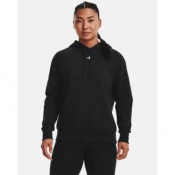 Under Armour Women's Rival Fleece Hoodie Black Loose Fit