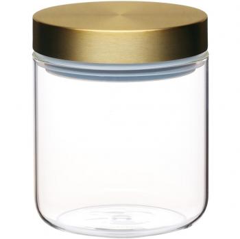 Tarro Hermético de Vidrio con Tapa de Latón, 700 ml, Almacenamiento de Alimentos