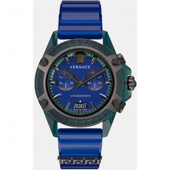 Versace Sport Chrono Active Watch, Blue male, Size: ONE SIZE