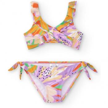Bikini de niña Tuc Tuc estampado Paradise Beach con volantes