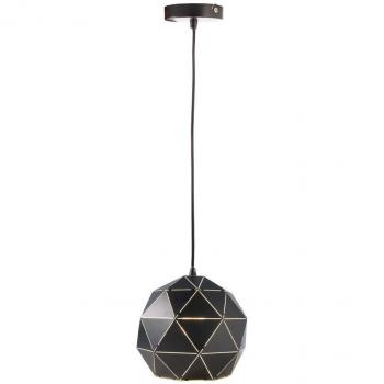Lámpara colgante LED Asterope, Ø 25 cm, redonda, negra, E27