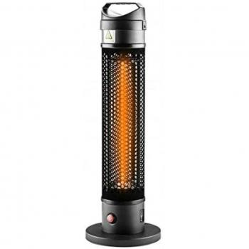 NEO TOOLS Foco infrarrojo de pie 1000 W, IP44, elemento calefactor de fibra de carbono, superficie de calentamiento 3 m², duración de la luz 6000 h, apagado de la función