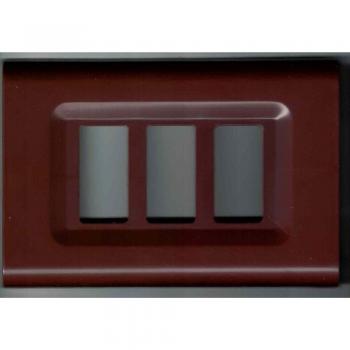 Placas ABS Serie Magic Elite Bticino Compatibles Color Marrón - 4 Foros