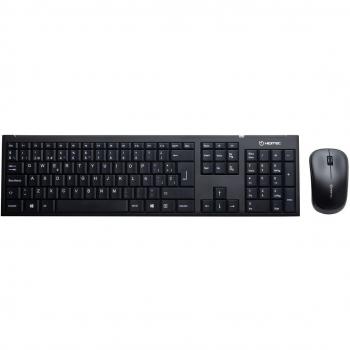 Hiditec KM300 - Teclado con ratón WI-FI, receptor NANO, color Negro - Teclado QWERTY español