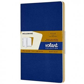 Libreta Moleskine Volant Grande Lisa Azul y Ámbar