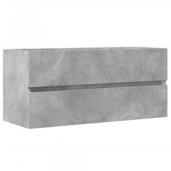 Armario para lavabo contrachapada gris hormigón 100x38,5x45 cm