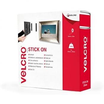 VELCRO Brand Cinta adhesiva 20mm x 25m Blanco