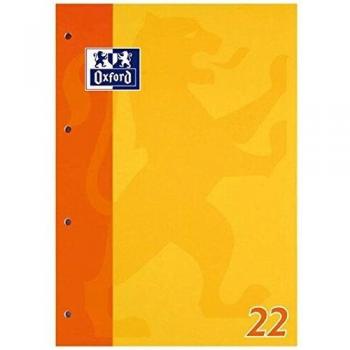 Bloc escolar A4 Oxford, cuadriculado (Lineatura 22), 50 hojas, encolado superior, 90 g/m²