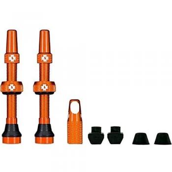 Kit de Válvulas Tubeless Muc-Off V2 44mm - Naranja, Aluminio