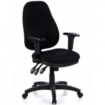 hjh OFFICE 702000 Silla de Oficina Zenit Pro Tela Negro, Silla giratoria ergonómica, Respaldo Ajustable, Ajuste de Altura, Silla de Escritorio