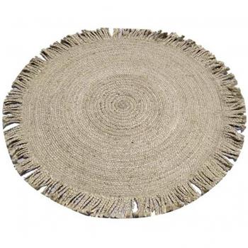 Alfombra de yute natural DKD Home Decor (150 x 150 x 1,5 cm)
