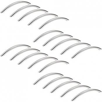 Emuca 9164851 Tirador para mueble Ø10mm,224mm,Acero,Niquel satinado,Lote de 20