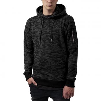 Urban Classic Camo Bomber Hoodie - Dark Camouflage