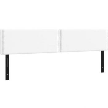Cabeceros 2 unidades de cuero sintético blanco 80x5x78/88 cm