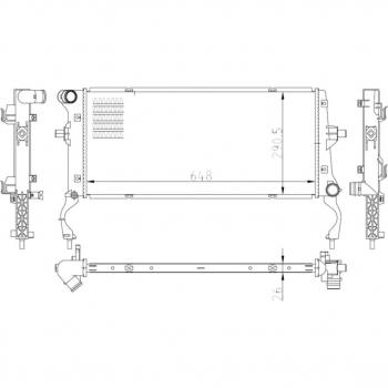 Radiador de refrigeración del motor NRF 550034 para i30 Kombi (PDE) - Aluminio