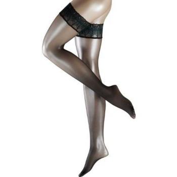 Falke Lunelle 8 Peacock Lace Hold Ups Large Size: L