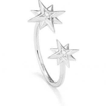 Anillo Radiant Stars de Plata Plateado