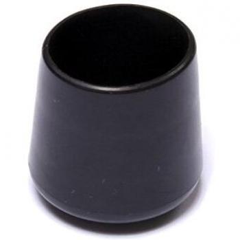 Brinox B75275N Contera exterior redonda flexible, Negro, Diámetro 22 mm, Set de 50 Piezas