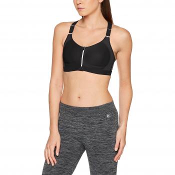 TriAction Zip Lite F Sujetador Deportivo, Negro